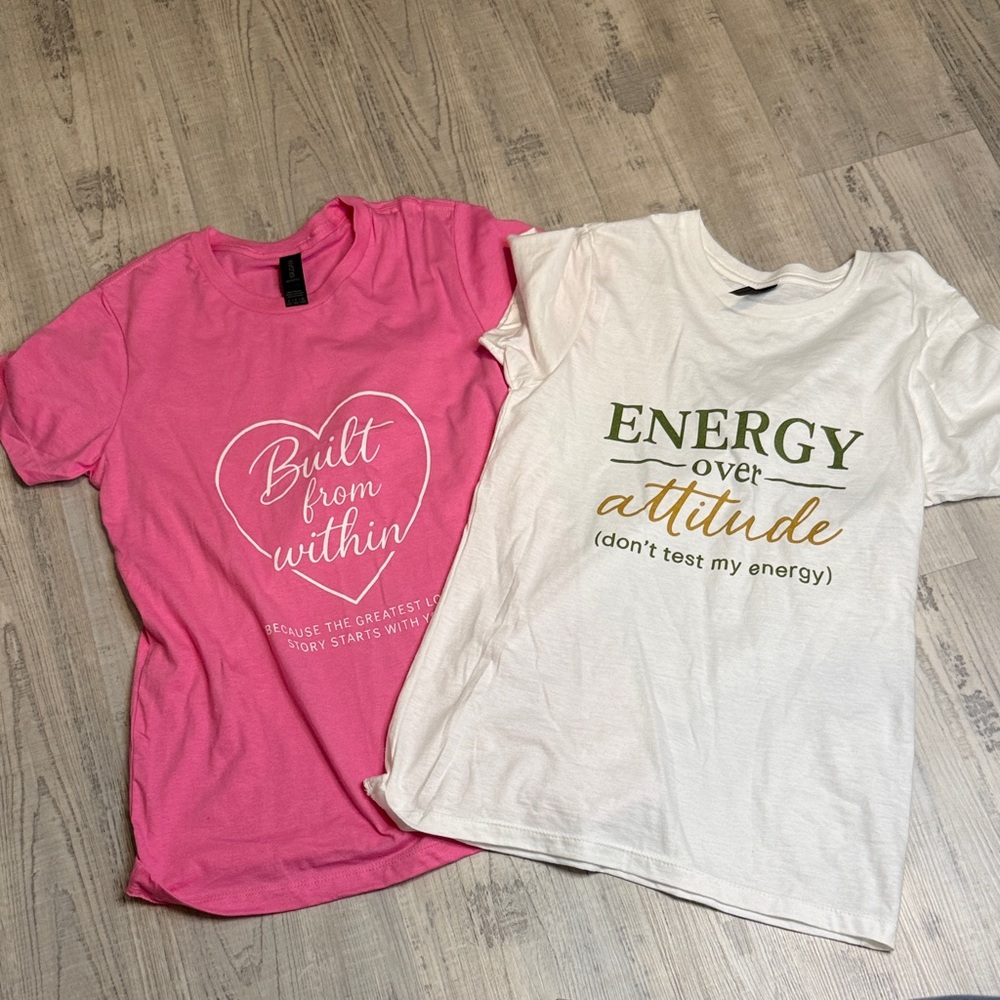 Pink and White inspirational T-Shirts